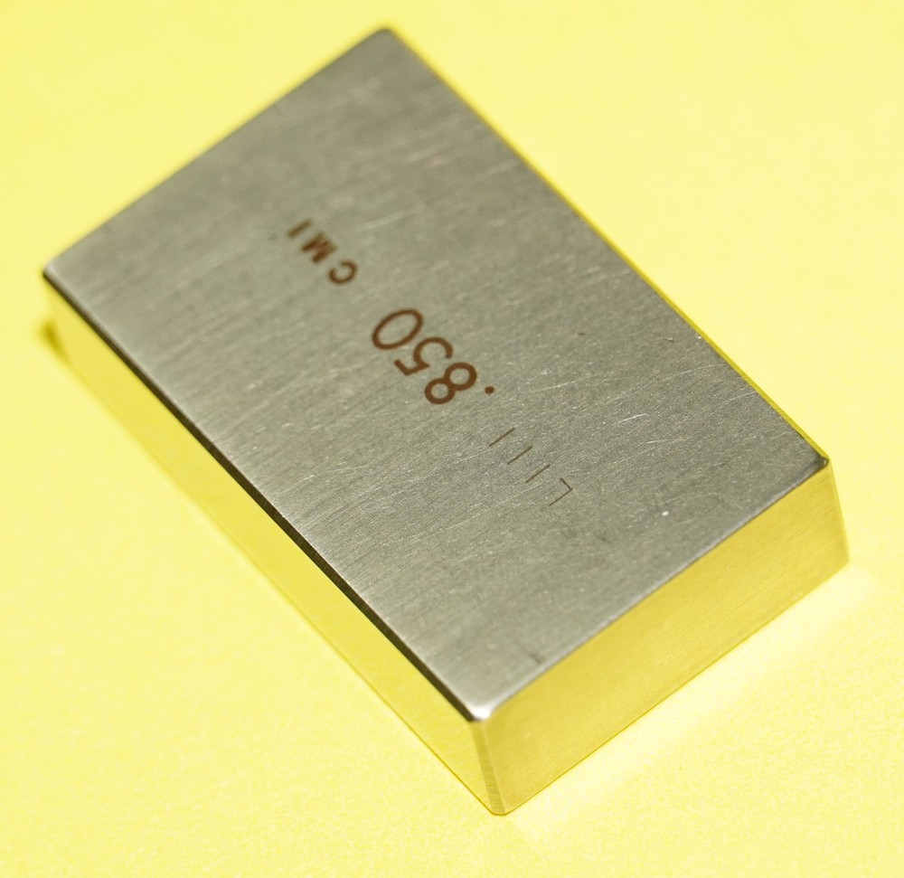 CMI .850" Rectangular Steel Gage Block – Excellent – Serial Numbered