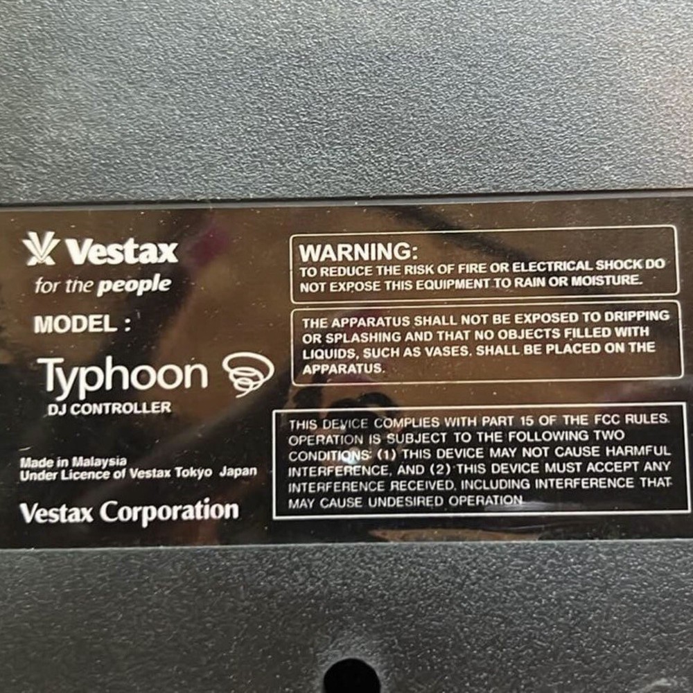 Vestax Typhoon Midi DJ Controller, New Without Box or Cords