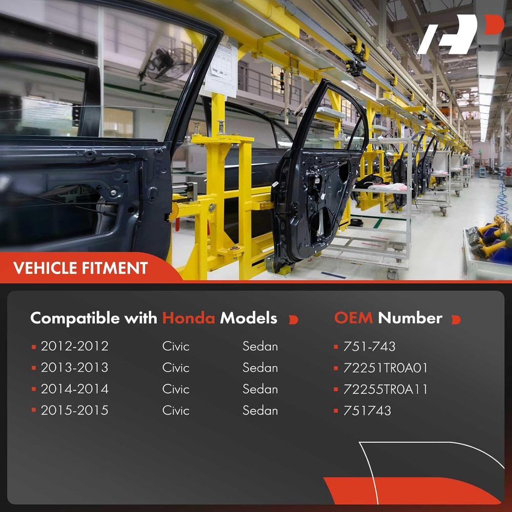 2012-2015 Honda Civic Front Left Driver Side Window Regulator–Compatible Replace