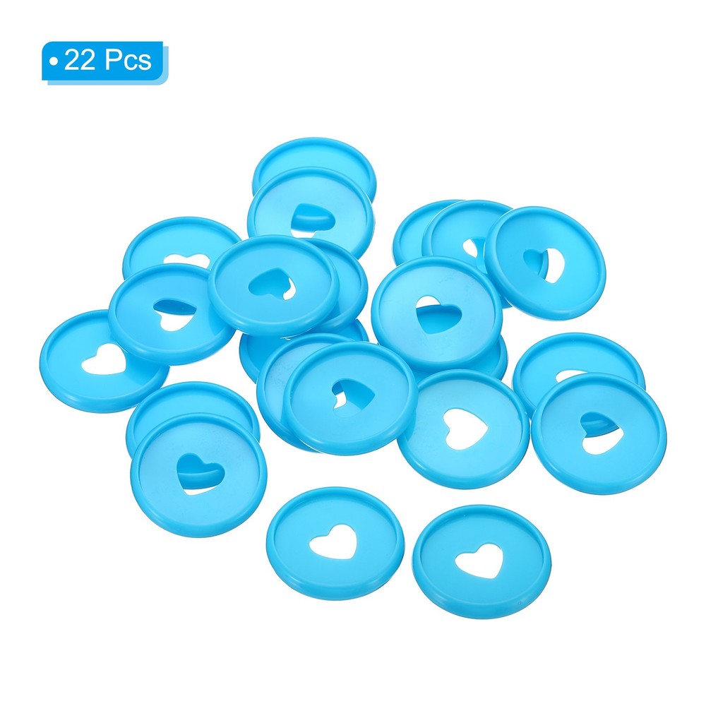 28mm Book Binding Discs 22pcs Discbound Expansion Discs Heart, Blue