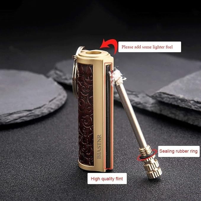 Permanent Match, Keychain Matchstick Fire Starter Immortal Lighter, Flint Match