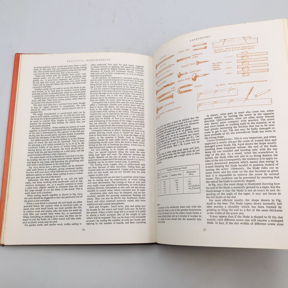 VTG 1974 Practical Woodworking Guide to Tools Materials Methods Hamlyn Publ