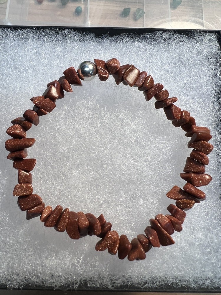 Handmade Stretch GoldStone Bracelet