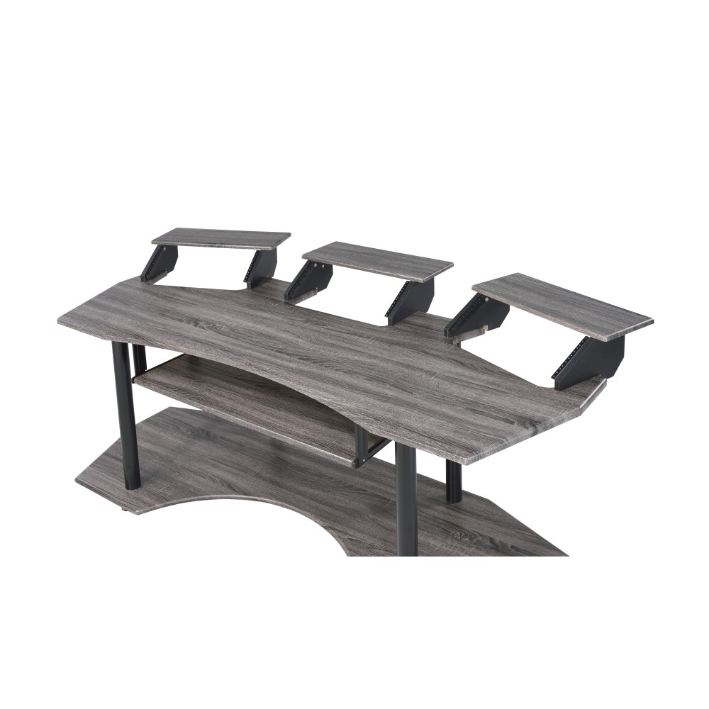 Recording Studio Desk - Black Oak Surface - Optimized for Music Production