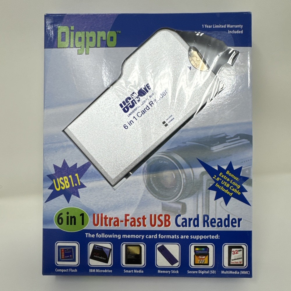 New USB 6-in-1 SD Card Reader/Writer DigPro