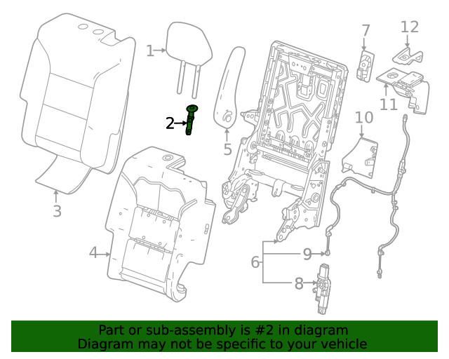 Genuine GM Headrest Guide 26444282
