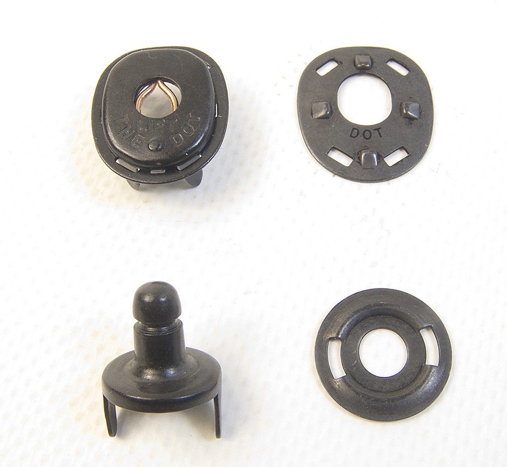 Lift The Dot Stud & Socket w/ Backing Plate, Black Oxide, 1Pc, Ships from USA!