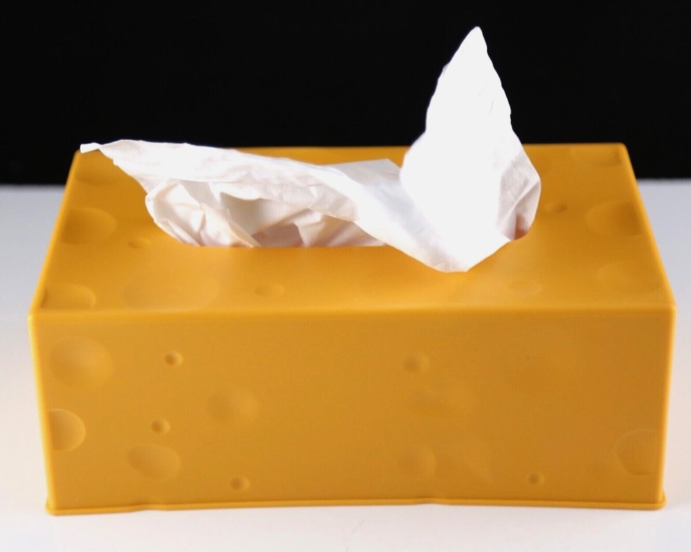 New Novelty Yellow Cheese Rectangle Tissue Box Cover
