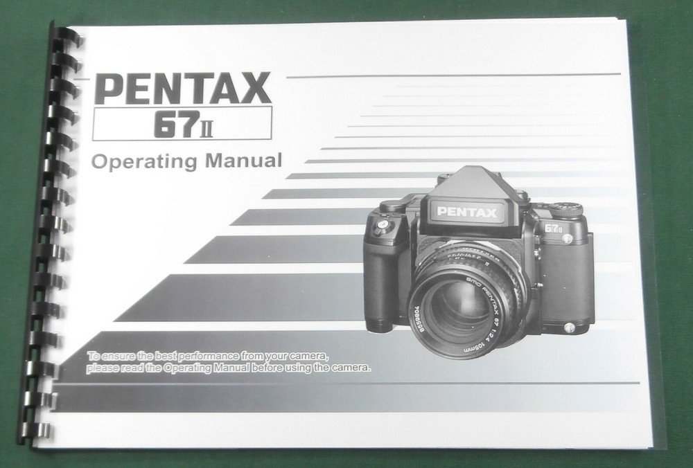 Pentax 67 II Operating Manual: 84 Pages & Protective Covers!