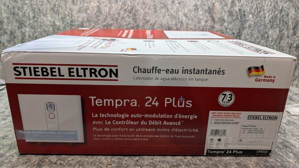 Stiebel Eltron Tankless Water Heater – Tempra 24 Plus – Electric, 24kW