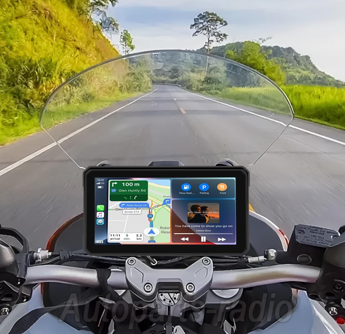 5.99" Motorcycle GPS Navigation Android Auto CarPlay Touchscreen Wifi Camera