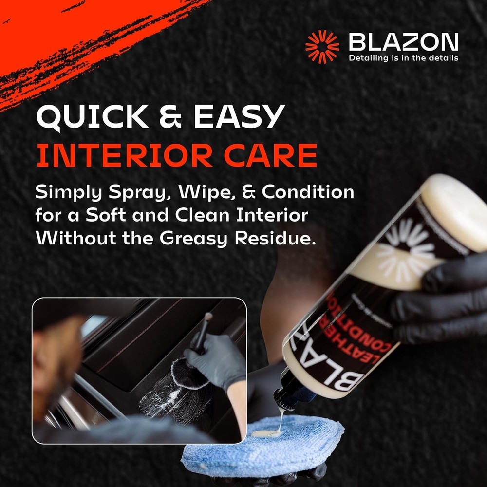 BLAZON Leather & Interior Cleaner + Leather Conditioner COMBO 2 PACK