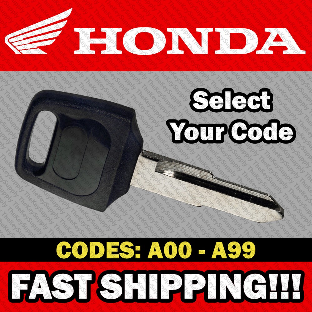 Honda Motorcycle Replacement Key Cut to Code A00 - A99