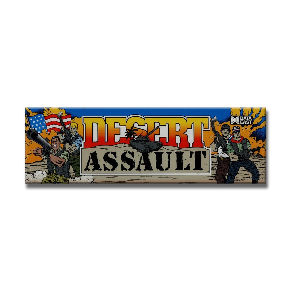 Desert Assault Premium Arcade Marquee Insert Reproduction Header/Backlit Sign