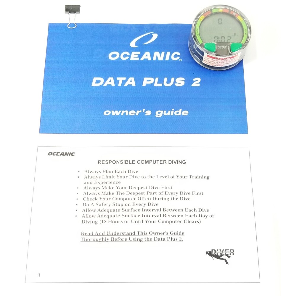 Oceanic Data Plus 2 Air & Nitrox Puck Module Scuba Dive Computer #4615