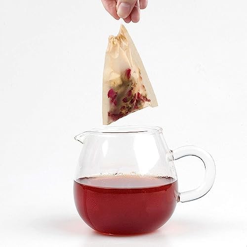 Disposable Tea Bags 300Pcs, Unbleached Wood Pulp, Drawstring Filter Bags