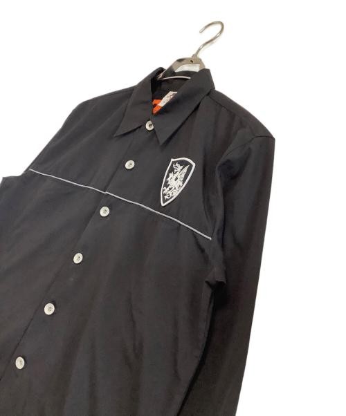 PINK DRAGON button-down shirt black