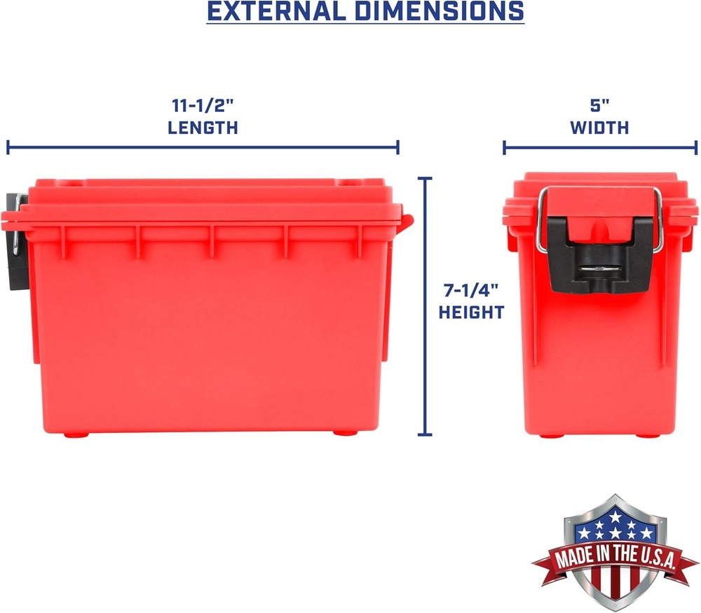 Sheffield 12636 Ammo Storage Box, Stackable .30 Cal Standard Single, Red