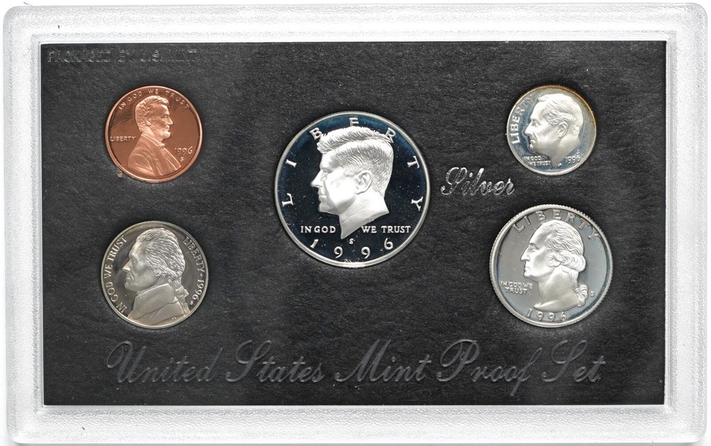 1996 Silver Proof Set w/ Box & COA