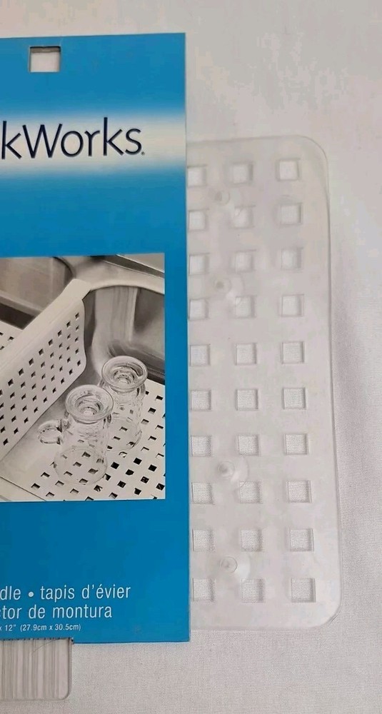 SinkWorks Sink Saddle Clear Protects Sink From Scratches Grid For Water Drainage