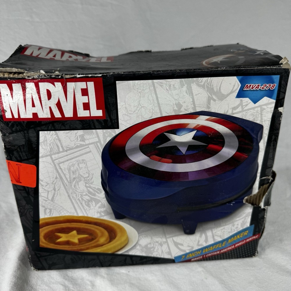 Marvel Captain America Shield 7" Waffle Maker MVA-278 BOX DAMAGE SHIPS FAST!