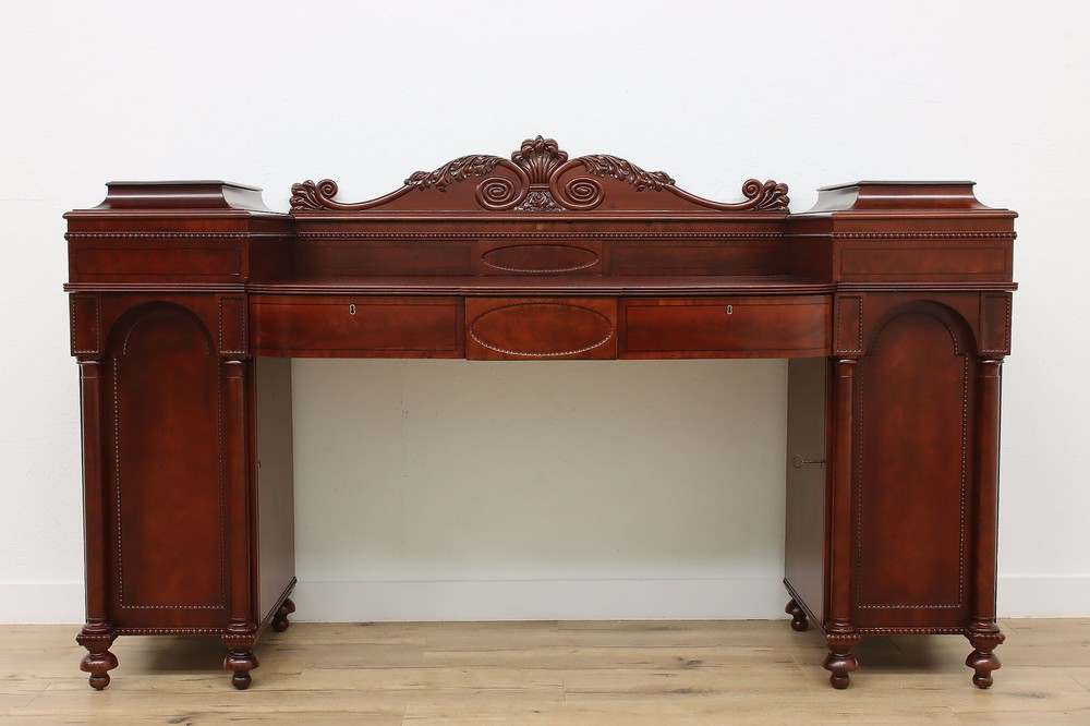 Victorian Antique English Mahogany Sideboard, Buffet, Server #51324