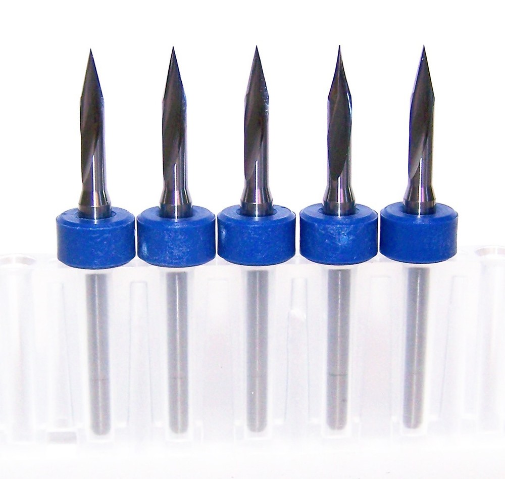 (5) - 30 degree carbide bits for scoring or engraving, sharp point Kyocera