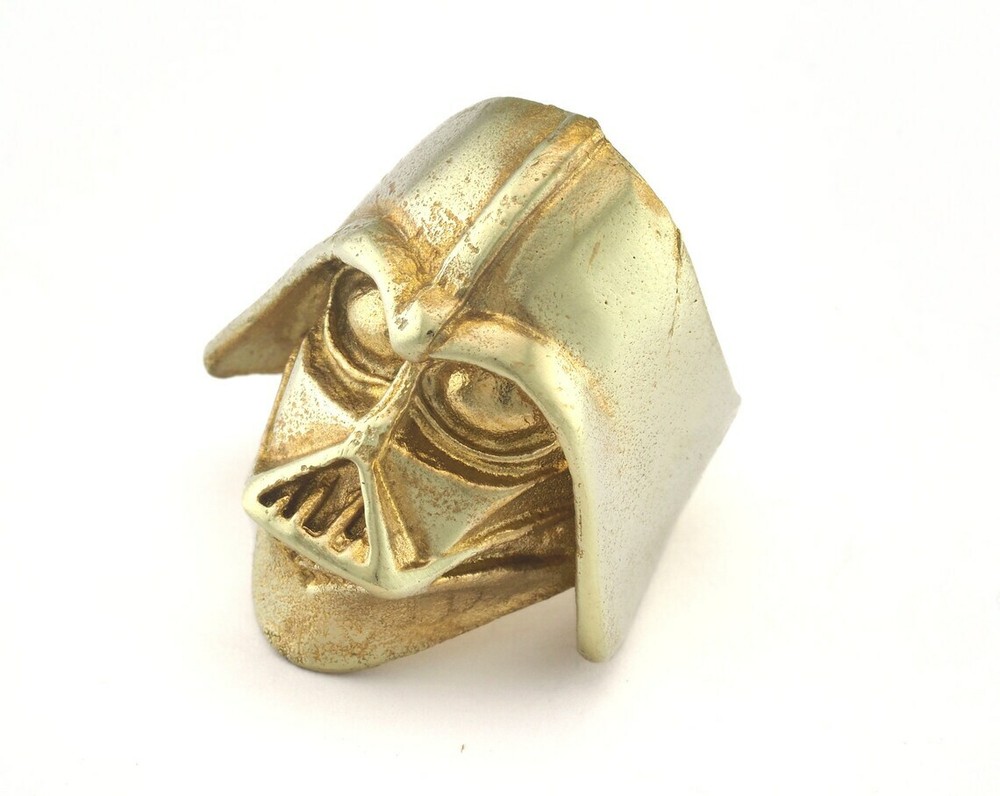 Helmet Ring Adjustable Ring Raw Brass (18mm 8US inner size) 2935