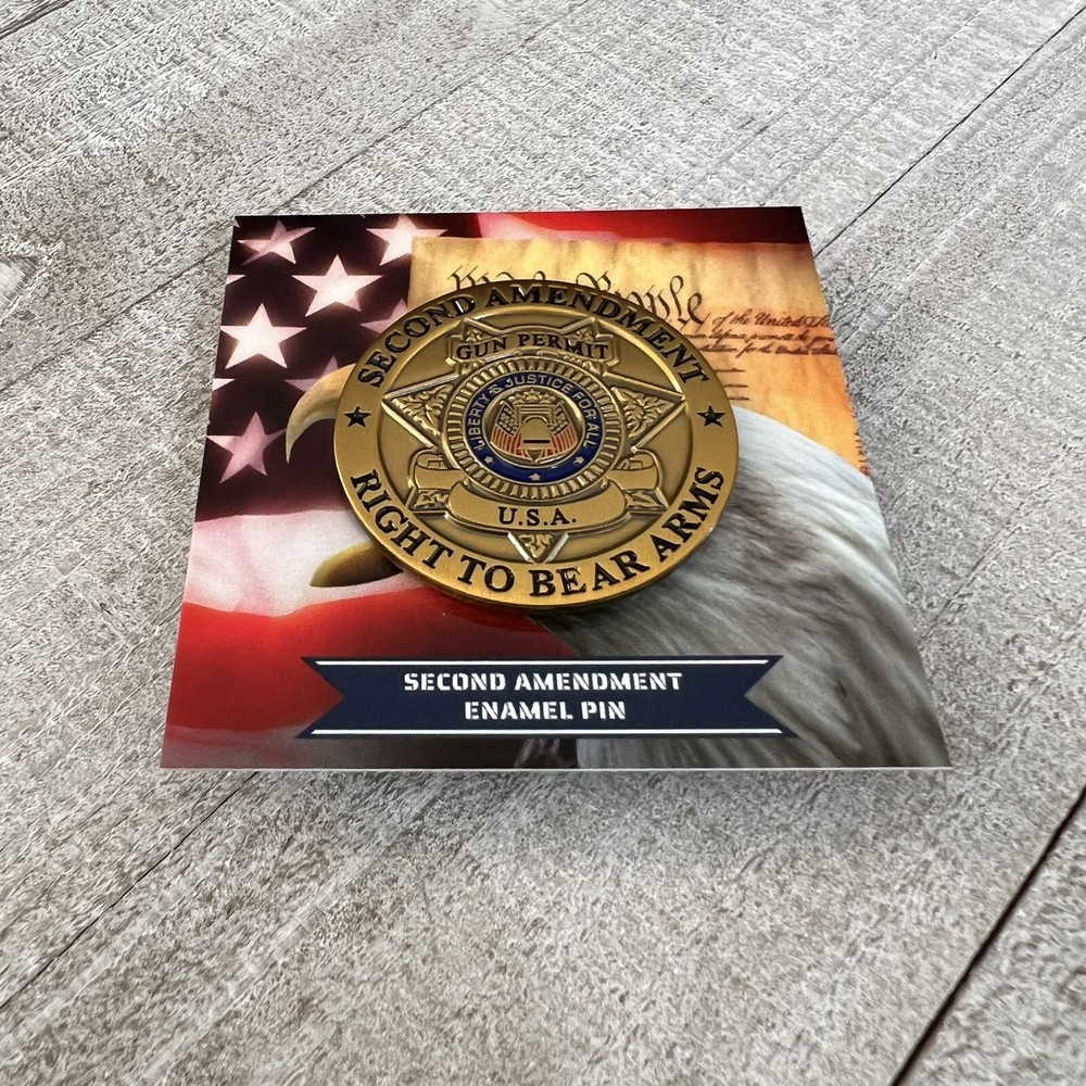 Second Amendment Pin - Right To Bear Arms - Gun Permit USA