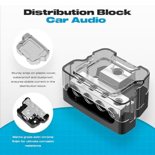 Distribution Block Car Audio, 4 Way 4-Way Power Distribution Block 2PCS