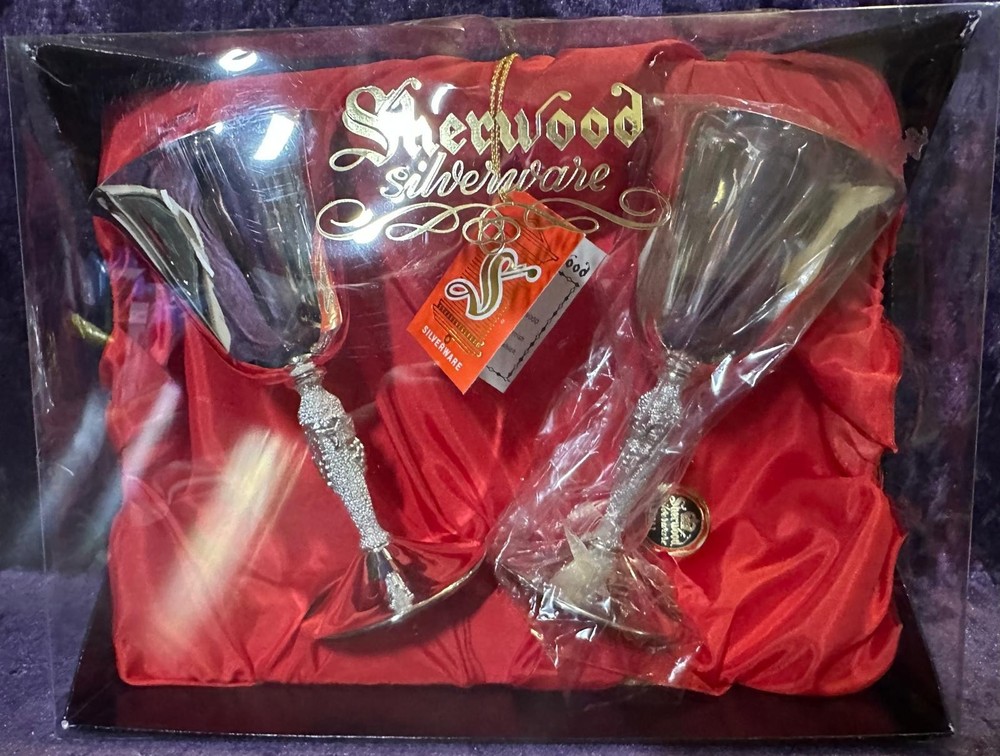 Sherwood silver plated goblets