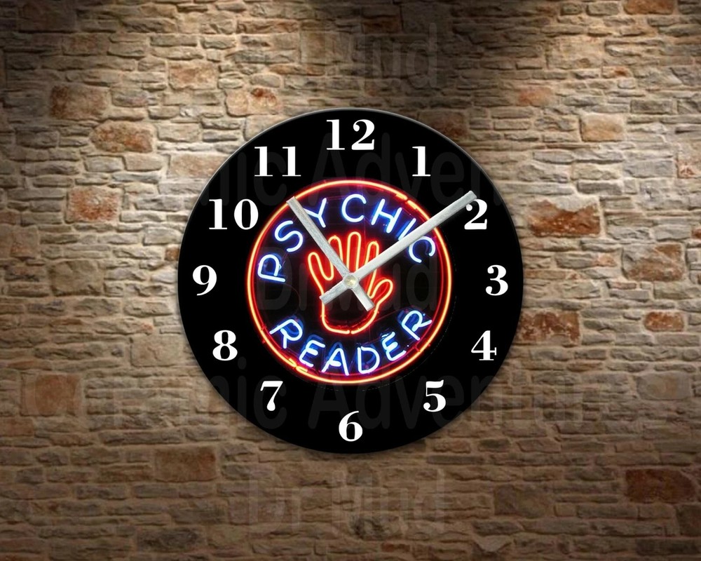 Paranormal Psychic Palm Reader Medium ESP mind  Wall Clock - choose your size