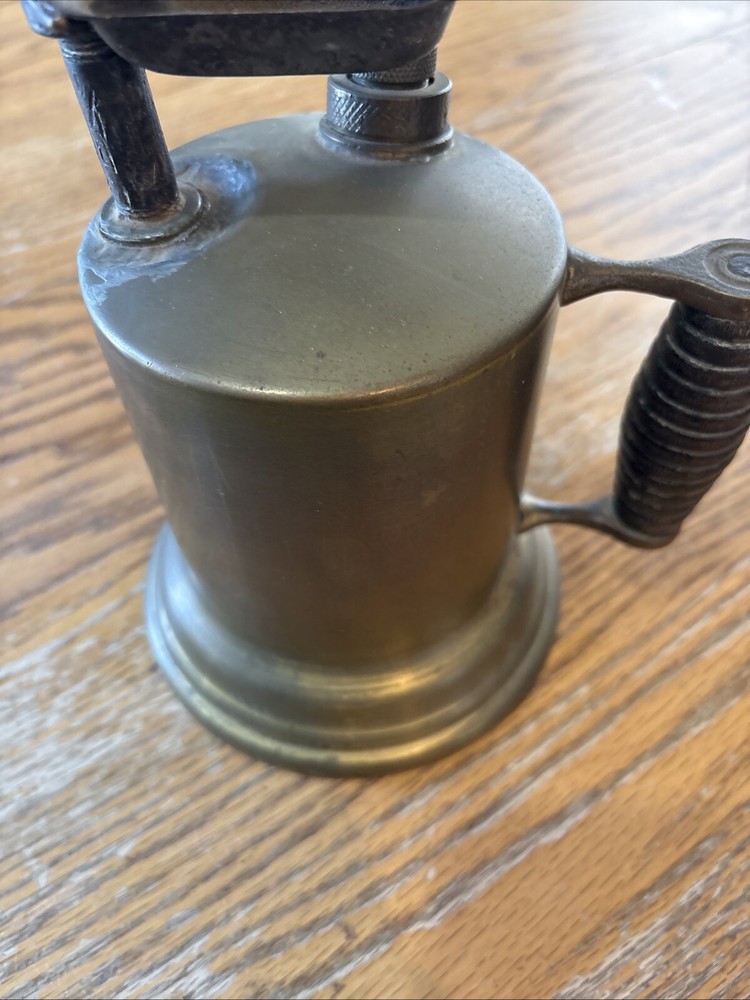 Vintage Brass Blow Torch Steampunk Unknown Maker Nice!