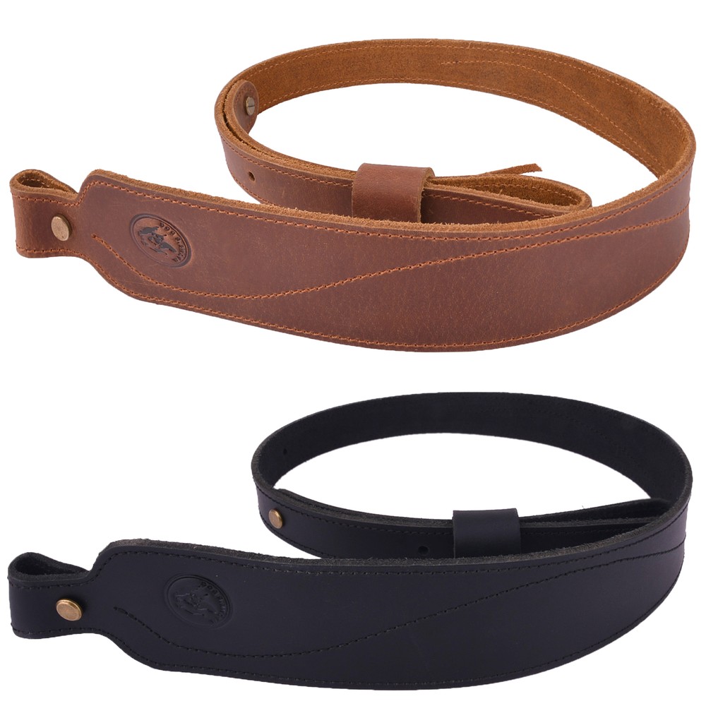 2 Points Leather Rifle Sling / 2 Points Gun Strap Vintage Look Shooting