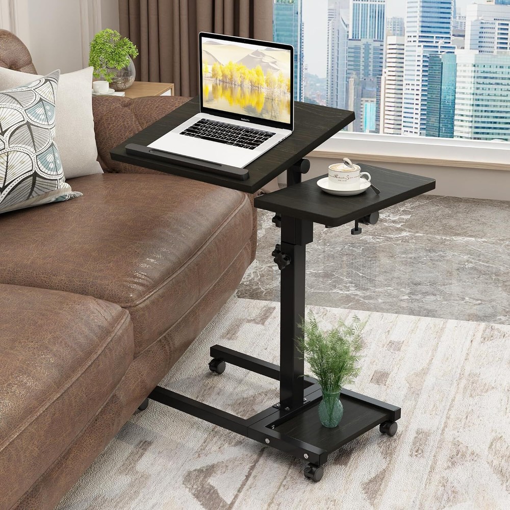 Laptop Desk Bed Stand for Portable Overbed Bedside Black