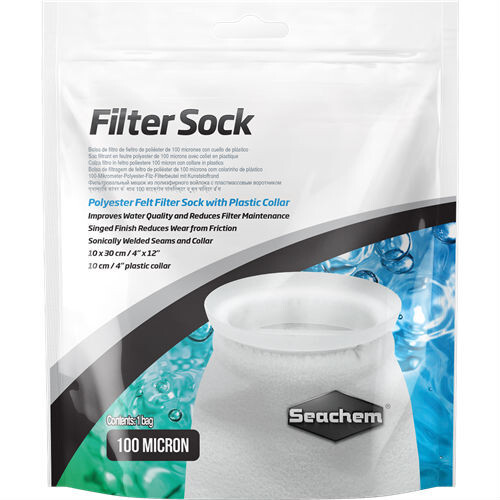 Filter Sock 100 Micron Welded (7" x 16") - Seachem