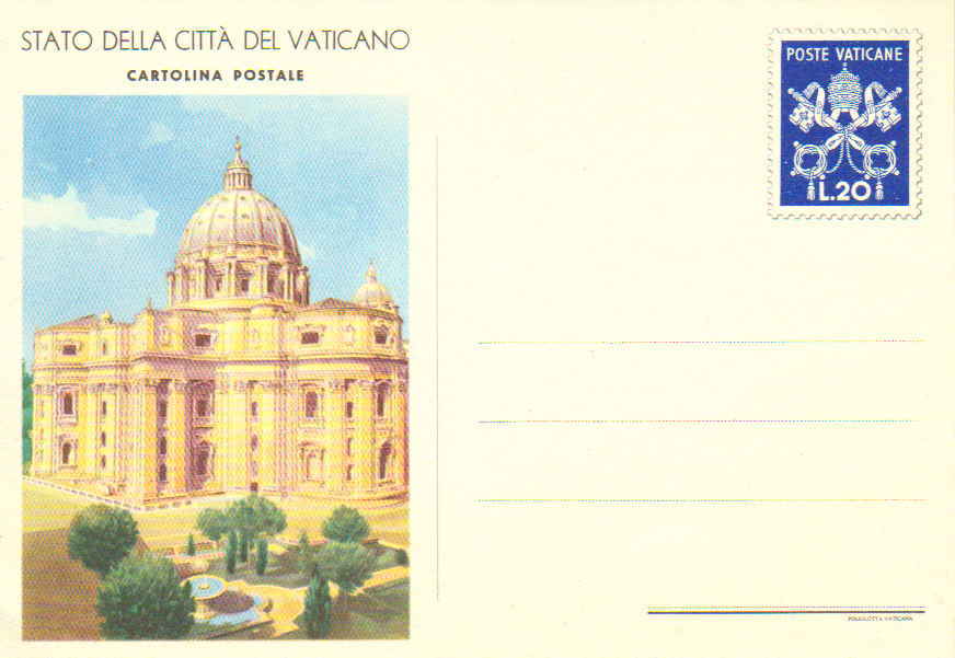 Vatican City Higgins & Gage 21 Unused.