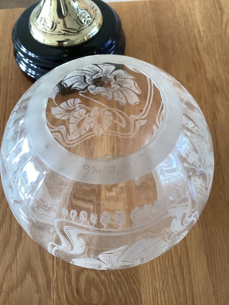 An Opaline Glass Duplex Table Lamp And Original Shade.