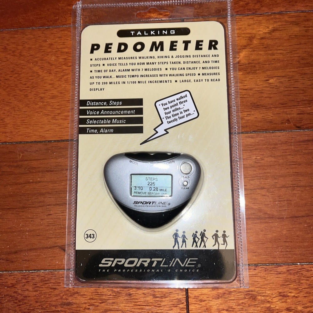 Sportline Talking Calorie Counter Pedometer Model 343 Basic Series NEW-P!!