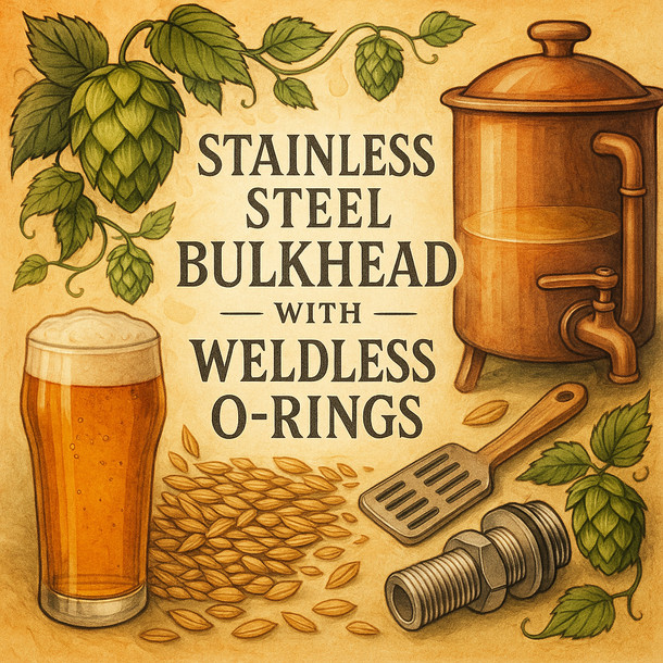 LD Carlson Stainless Steel Bulkhead with Weldless O-Rings