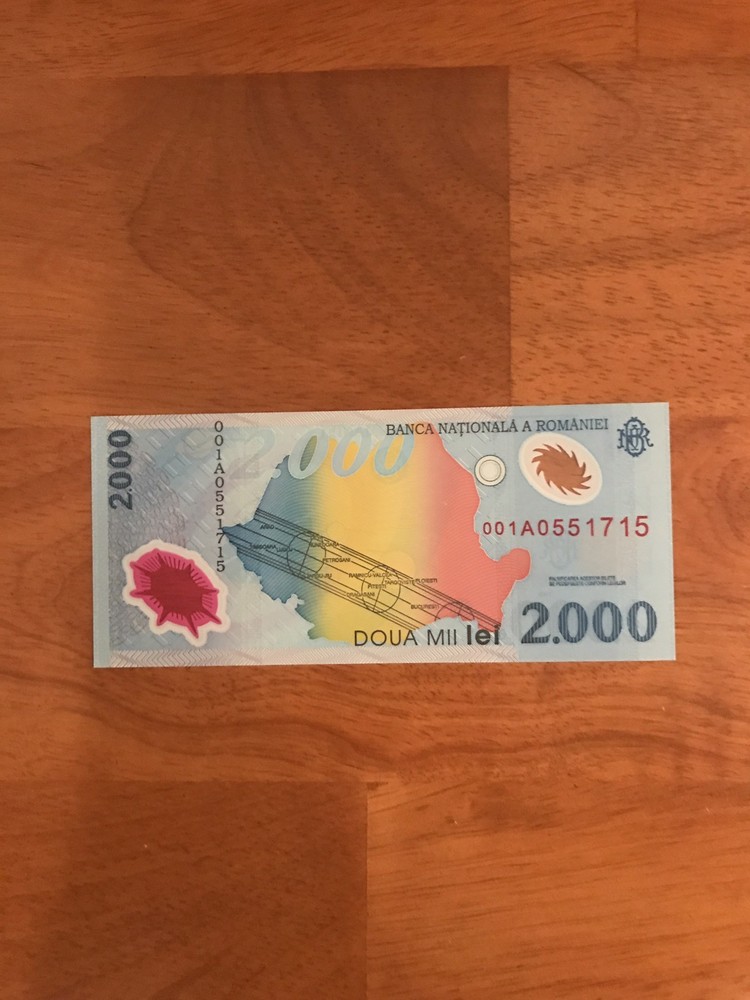 Romania 2000 Lei 1999 Commemorative P-111 UNC