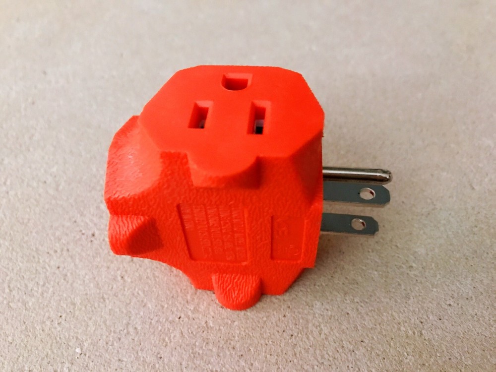 New 3 Way Outlet Wall Plug Grounded Adapter Electric Multi T-shaped