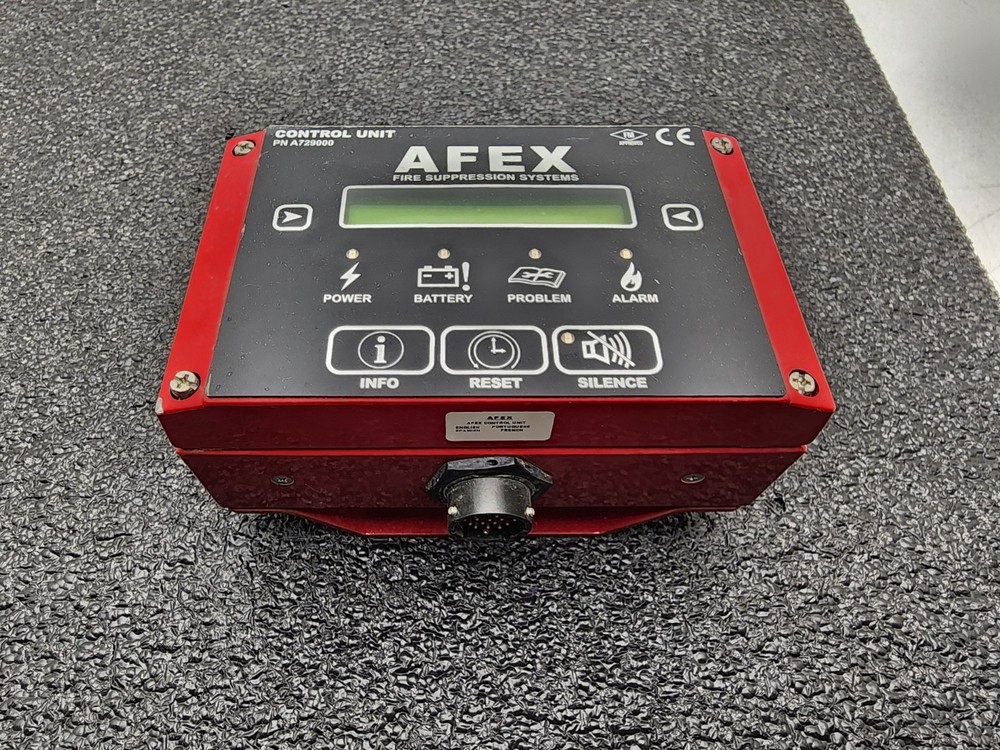 AFEX Fire Suppression Systems Control Unit Panel A729000 Good Battery