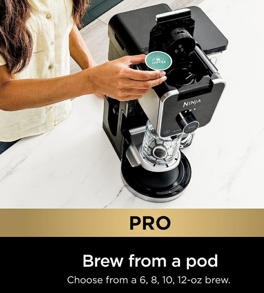Ninja CFP301 DualBrew Pro System 12-Cup Coffee Maker, Single-Serve for Grounds