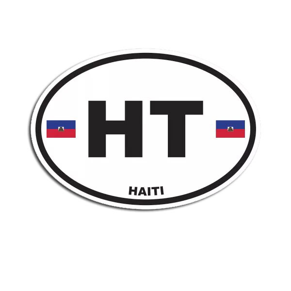 Haiti Oval Sticker Decal