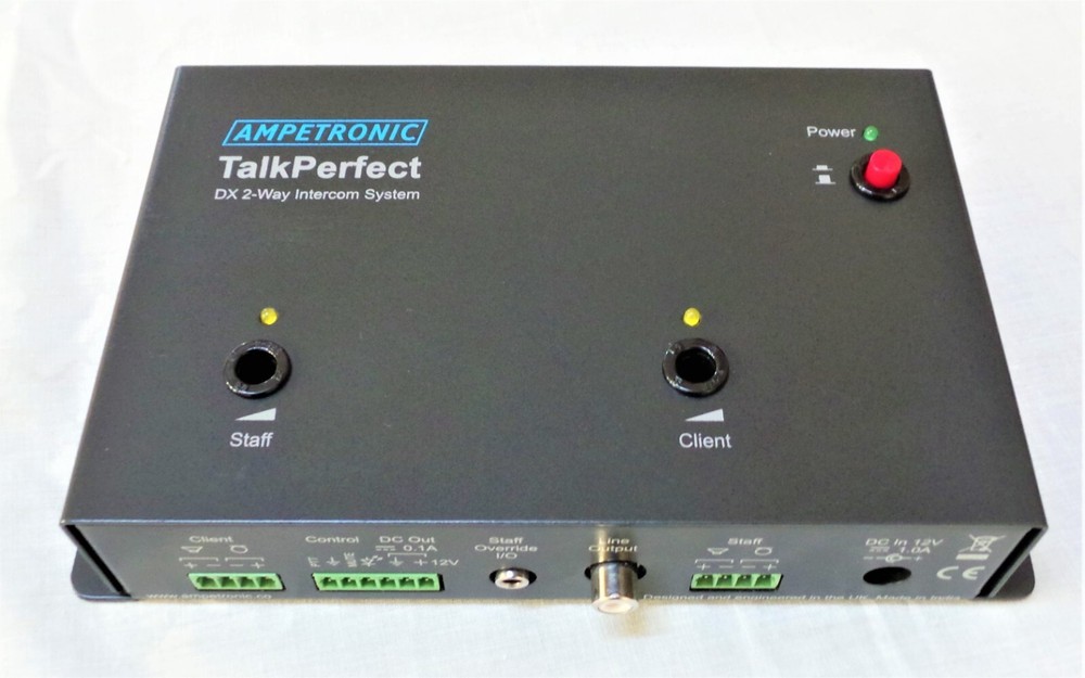 Ampetronic Talkperfect DX 2-way intercom system.