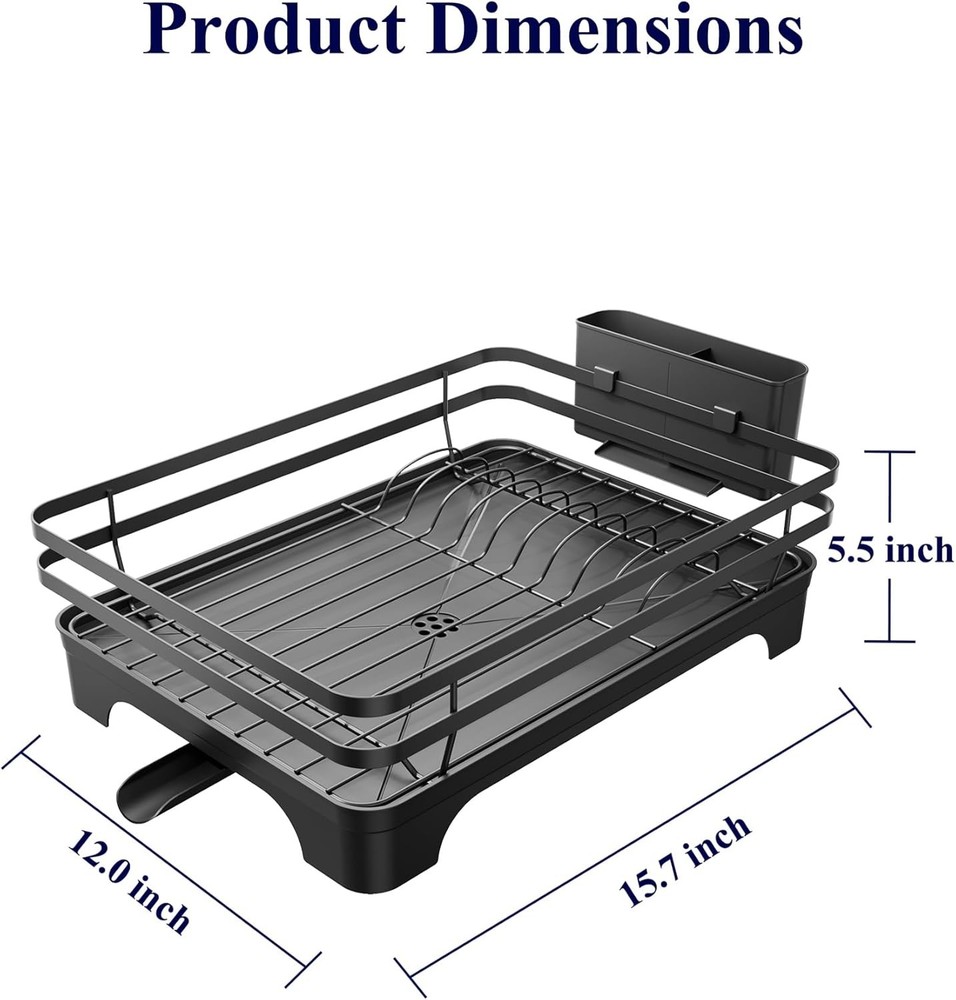 Dish Drying Rack - Multi-Functional Dish Rack for Kitchen Counter