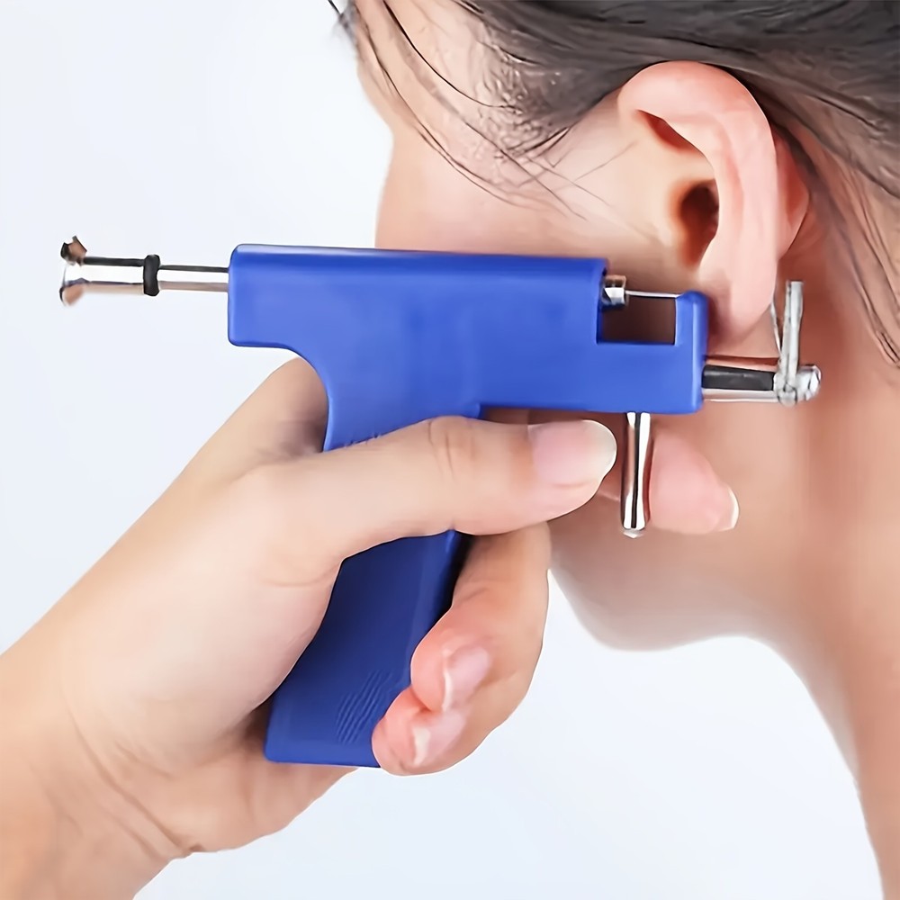 Ear Piercing Gun Kit - Self-Piercing Tool with Studs & Accessories for Home Use