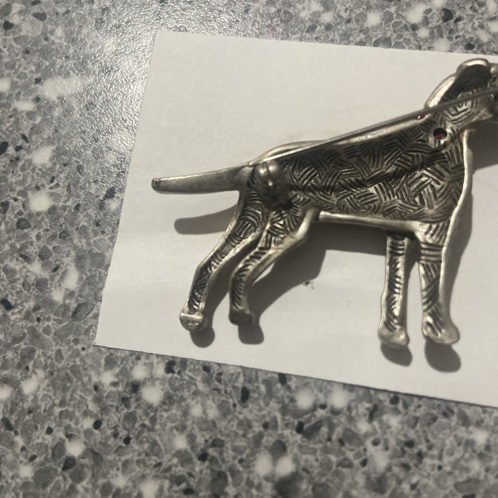 Silver toned Dalmatian lapel pin