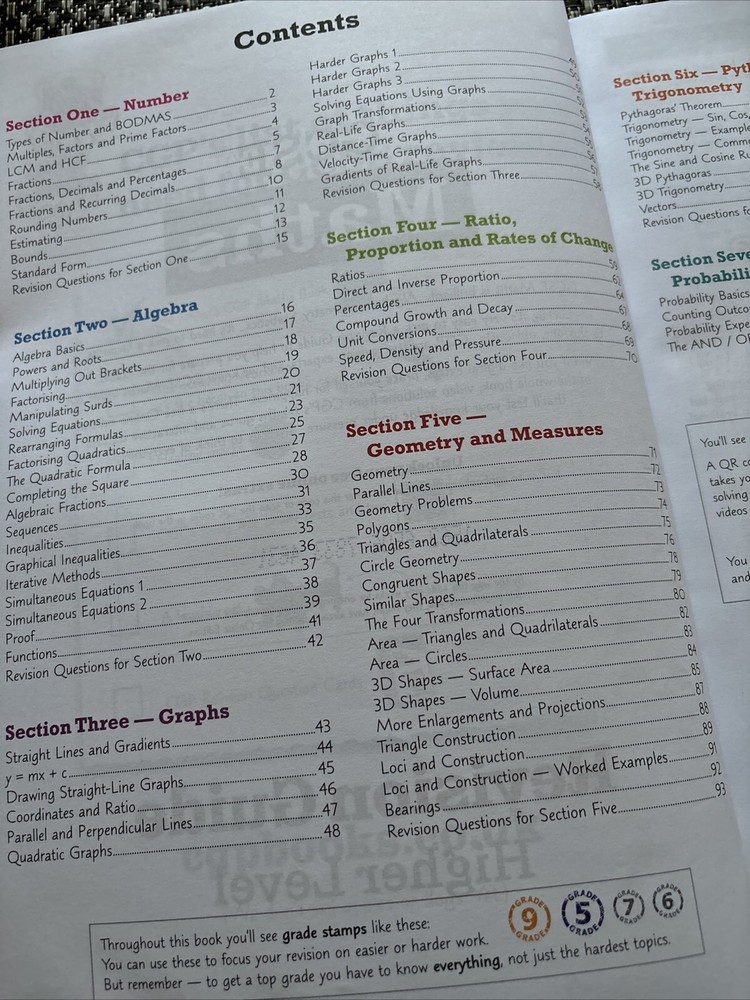 CGP GCSE AQA Maths Revision Guide Higher Level